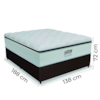 Cama Box Colchão Casal Gazin 138x34 Tower TF Branco Areia
