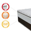 Cama Box Colchão Casal Gazin 138x34 Tower TF Branco Areia