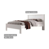 Cama Casal Perola Full Cinamomo/Off White Conquista Móveis