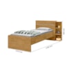Cama Solteiro Jade Com Baú 2 Gavetas Nature