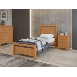 Cama Solteiro Reali Amêndoa Clean Lopas
