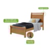 Cama Solteiro Reali Amêndoa Clean Lopas