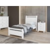 Cama Solteiro Reali Branco Lopas