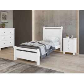 Cama Solteiro Reali Branco Lopas