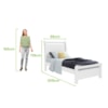 Cama Solteiro Reali Branco Lopas