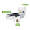 Cama Solteiro Reali Branco Lopas