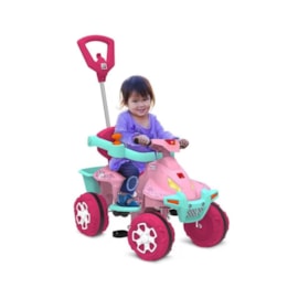 Carrinho de Passeio Infantil Smart Quad Rosa Bandeirantes