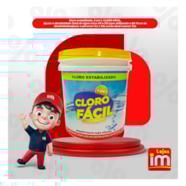 Cloro Fácil Para Piscinas 3 em 1 Balde 10 Kg