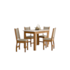 Cojunto Mesa Bellagio 4 Cadadeiras Clara Freijo/Off White Poliman