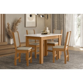 Cojunto Mesa Bellagio 4 Cadadeiras Clara Freijo/Off White Poliman