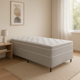 Colchão Box Solteiro Aspen 88x44 Cinza Umaflex