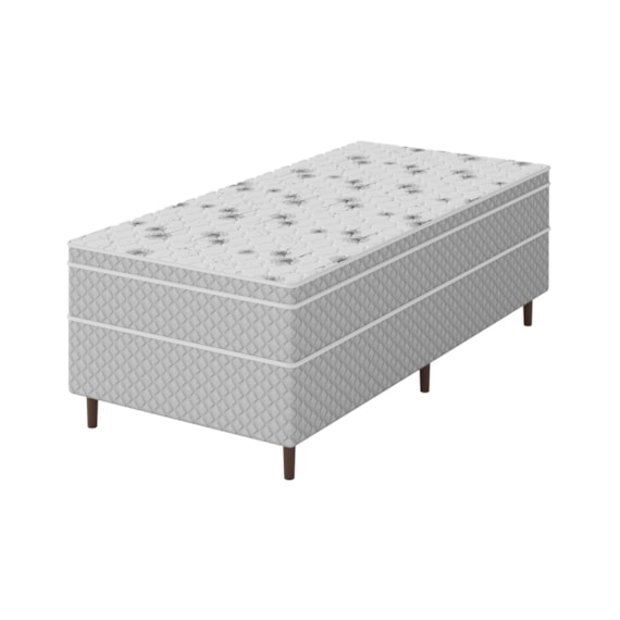 Colchão Box Solteiro Aspen 88x44 Cinza Umaflex