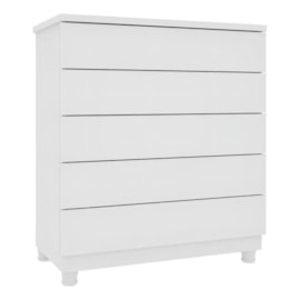 Cômoda 5 Gavetas Premium Branco