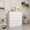 Cômoda 5 Gavetas Premium Branco