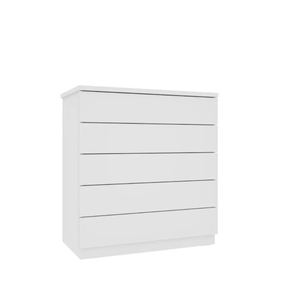 Cômoda 5 Gavetas Premium Branco