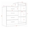 Cômoda Modelo Londres 2 Portas 4 Gavetas Branco