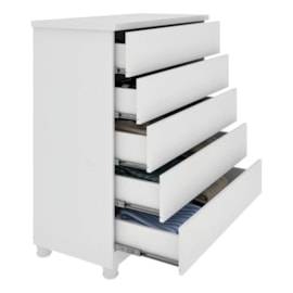Cômoda Premium 5 Gavetas Neve Tcil Móveis