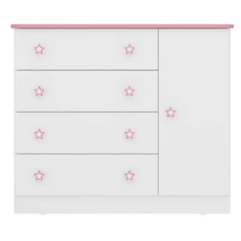Cômoda Sapateira 1 Porta 4 Gavetas Doce Sonho Qmovi