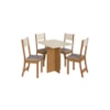 Conjunto de Mesa Talita Com 4 Cadeiras Freijó/Off White