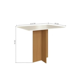 Conjunto de Mesa Talita Com 4 Cadeiras Freijó/Off White Indekes