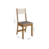 Conjunto de Mesa Talita Com 4 Cadeiras Freijó/Off White