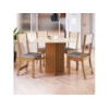Conjunto de Mesa Talita Com 4 Cadeiras Freijó/Off White