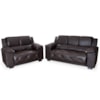 Conjunto Estofado 3/2 Lugares Bahamas Plus PU Marrom Hellen