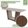 Conjunto Mesa Apogeu 1,70 com 06 Cadeiras Imbuia Naturale / Off White / Suede Animale Bege