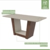 Conjunto Mesa Apogeu 1,70 com 06 Cadeiras Imbuia Naturale / Off White / Suede Animale Bege
