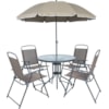 Conjunto Mesa Arizona Com 4 Cadeiras Marrom Kala