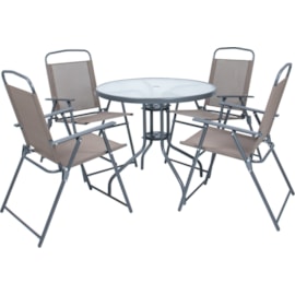 Conjunto Mesa Arizona Com 4 Cadeiras Marrom Kala