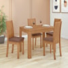 Conjunto Mesa Athenas Com 4 Cadeiras Amêndoa