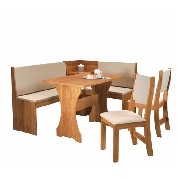 Conjunto Mesa Canto Com 2 Cadeiras Fit Big S Viero Móveis