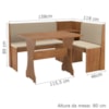 Conjunto Mesa Canto Com 2 Cadeiras Fit Big S Viero Móveis