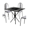 Conjunto Mesa Com 4 Cadeiras Berlim Bm Tubulares