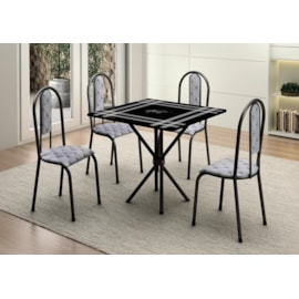 Conjunto Mesa Com 4 Cadeiras Berlim Bm Tubulares