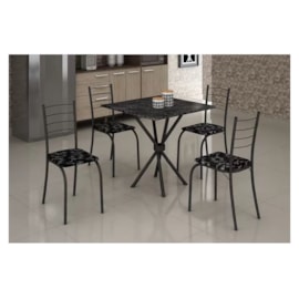 Conjunto Mesa com 4 Cadeiras Rio Tampo Móveis Teixeira