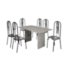 Conjunto Mesa Com 6 Cadeiras Atenas Bm Tubulares