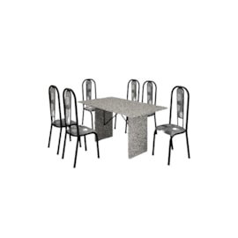 Conjunto Mesa Com 6 Cadeiras Atenas Bm Tubulares