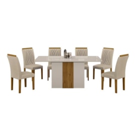 Conjunto Mesa Com 6 Cadeiras Doha Leifer