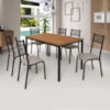 Conjunto Mesa de Jantar Jade Flex Com 6 Cadeiras Cor Linho Bege