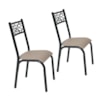 Conjunto Mesa de Jantar Jade Flex Com 6 Cadeiras Cor Linho Bege
