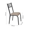 Conjunto Mesa de Jantar Jade Flex Com 6 Cadeiras Cor Linho Bege