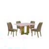Conjunto Mesa Firenze 1.20 + 4 Cadeiras Dara  LJ Móveis