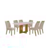 Conjunto Mesa Firenze 6 Cadeiras Dara LJ Móveis