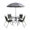 Conjunto Mesa Nevada Com 4 Cadeiras Cinza Kala