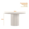 Conjunto Mesa Serena 1,35m com 6 Cadeiras Ypê/Off White New Ceval