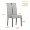 Conjunto Mesa Serena 1,35m com 6 Cadeiras Ypê/Off White New Ceval