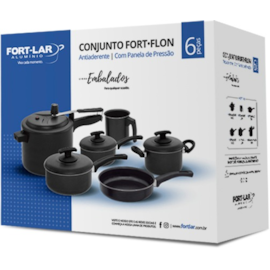 CONJUNTO PANELA FORT FLON 6PCS 4034 