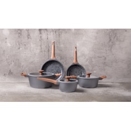 Conjunto Panelas Titanium 5peças Cinza MTA